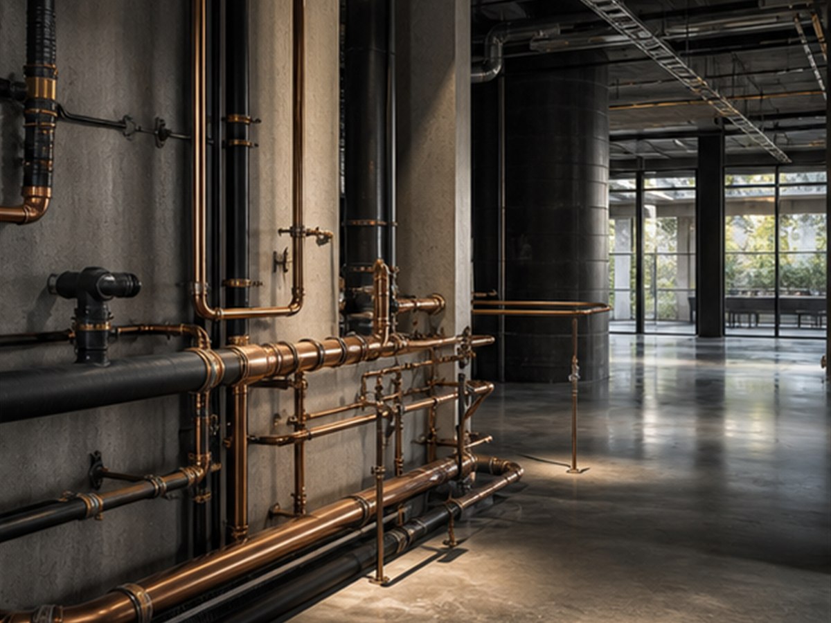 Commercial plumbing and pipework installation
